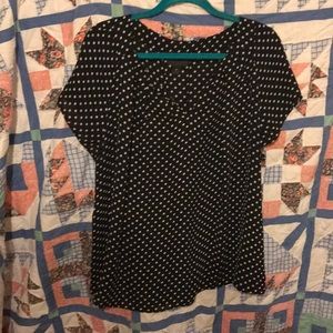 Worthington polka dot blouse